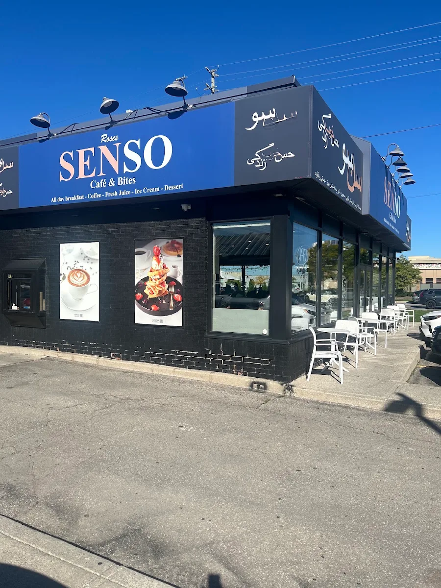 Menu, Roses Cafe Senso