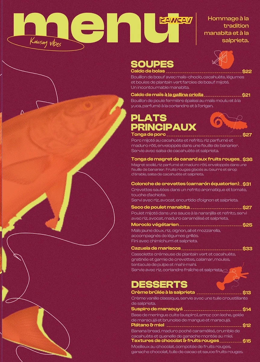Menu, Kawsay