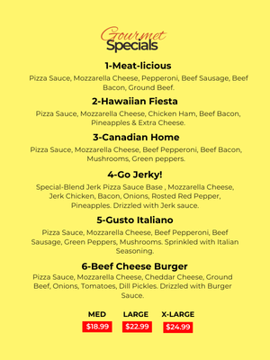 Menu, Slice City Pizza & Chicken