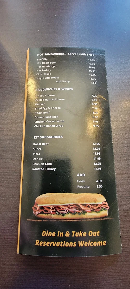 Menu, Triple Hills Pizza & Donair🍻