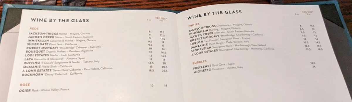 Menu, The Keg Steakhouse + Bar - Brantford