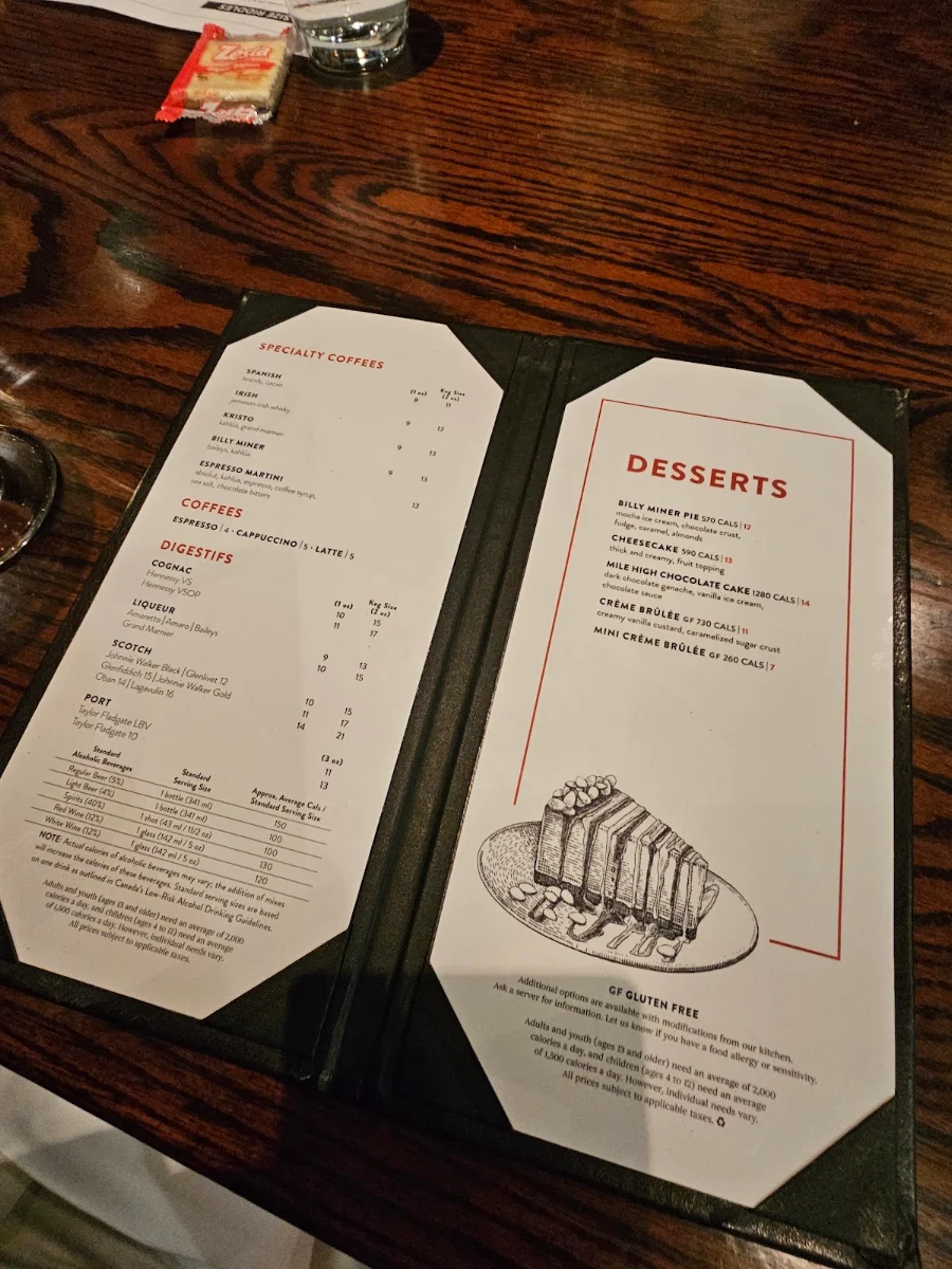 Menu, The Keg Steakhouse + Bar - Brantford