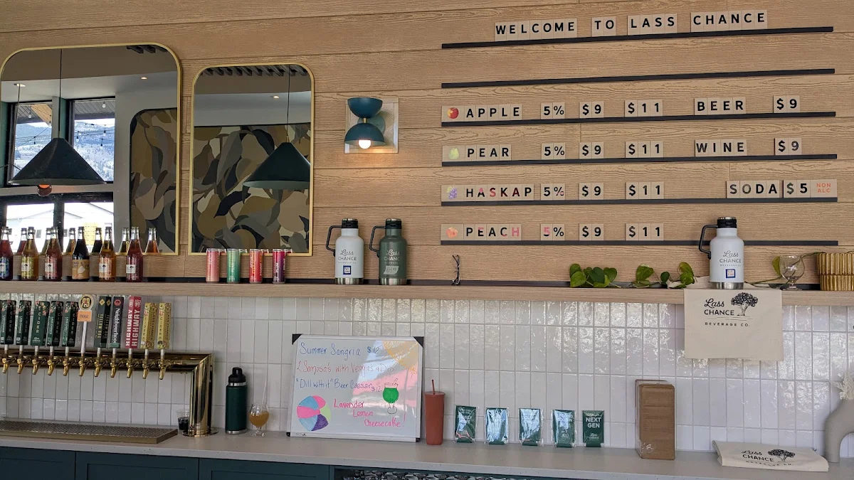 Menu, Lass Chance Beverage Co.