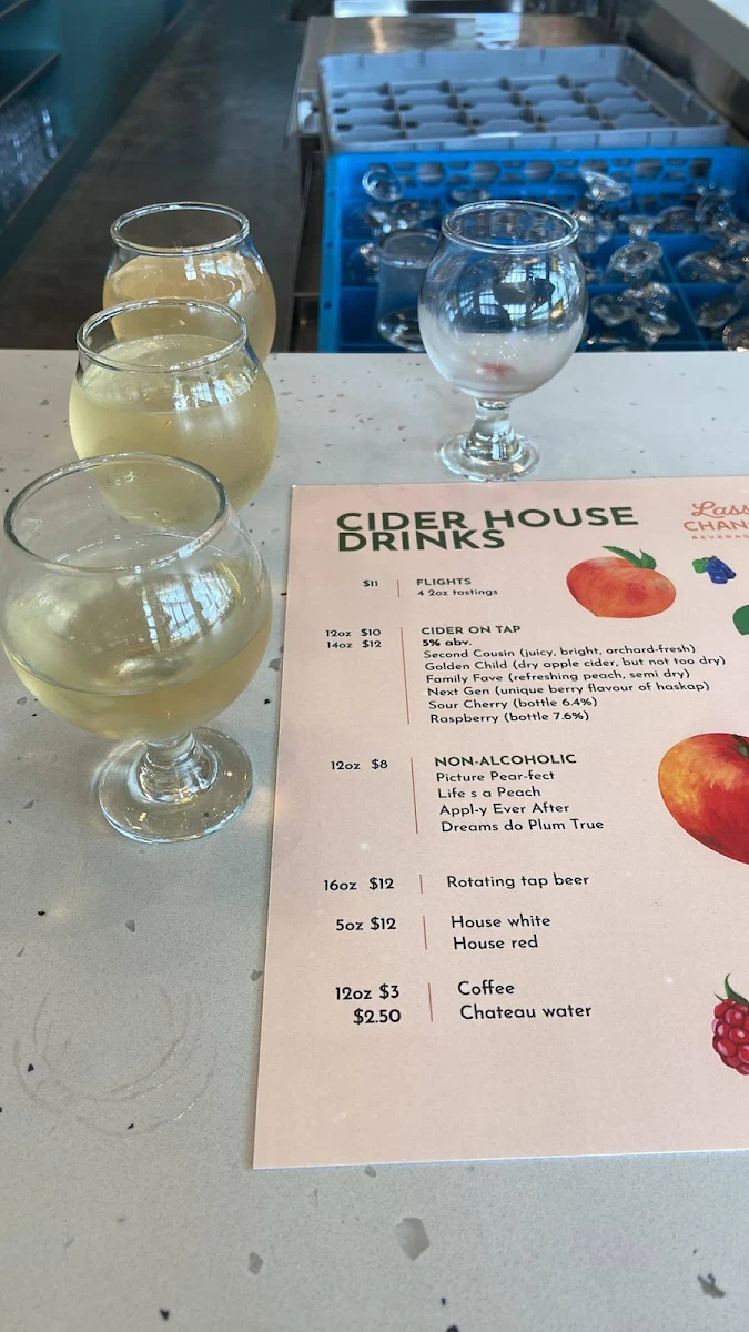 Menu, Lass Chance Beverage Co.