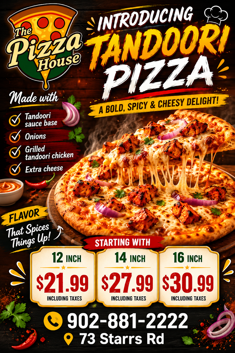 Menu, The Pizza House