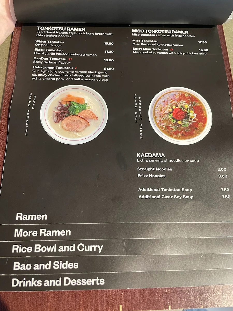 Menu, Hakatamon Ramen