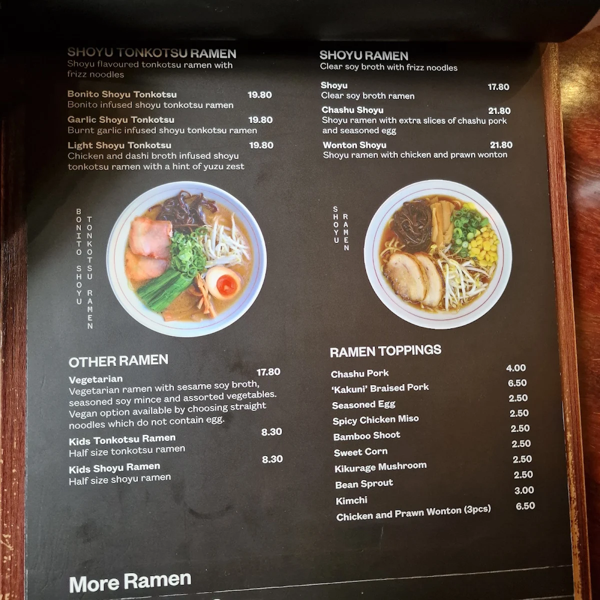 Menu, Hakatamon Ramen