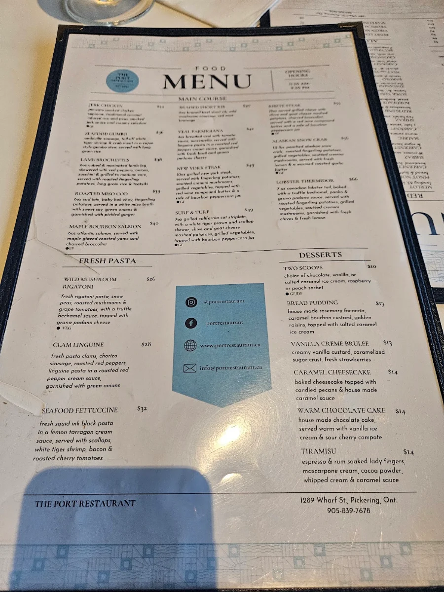 Menu, PORT