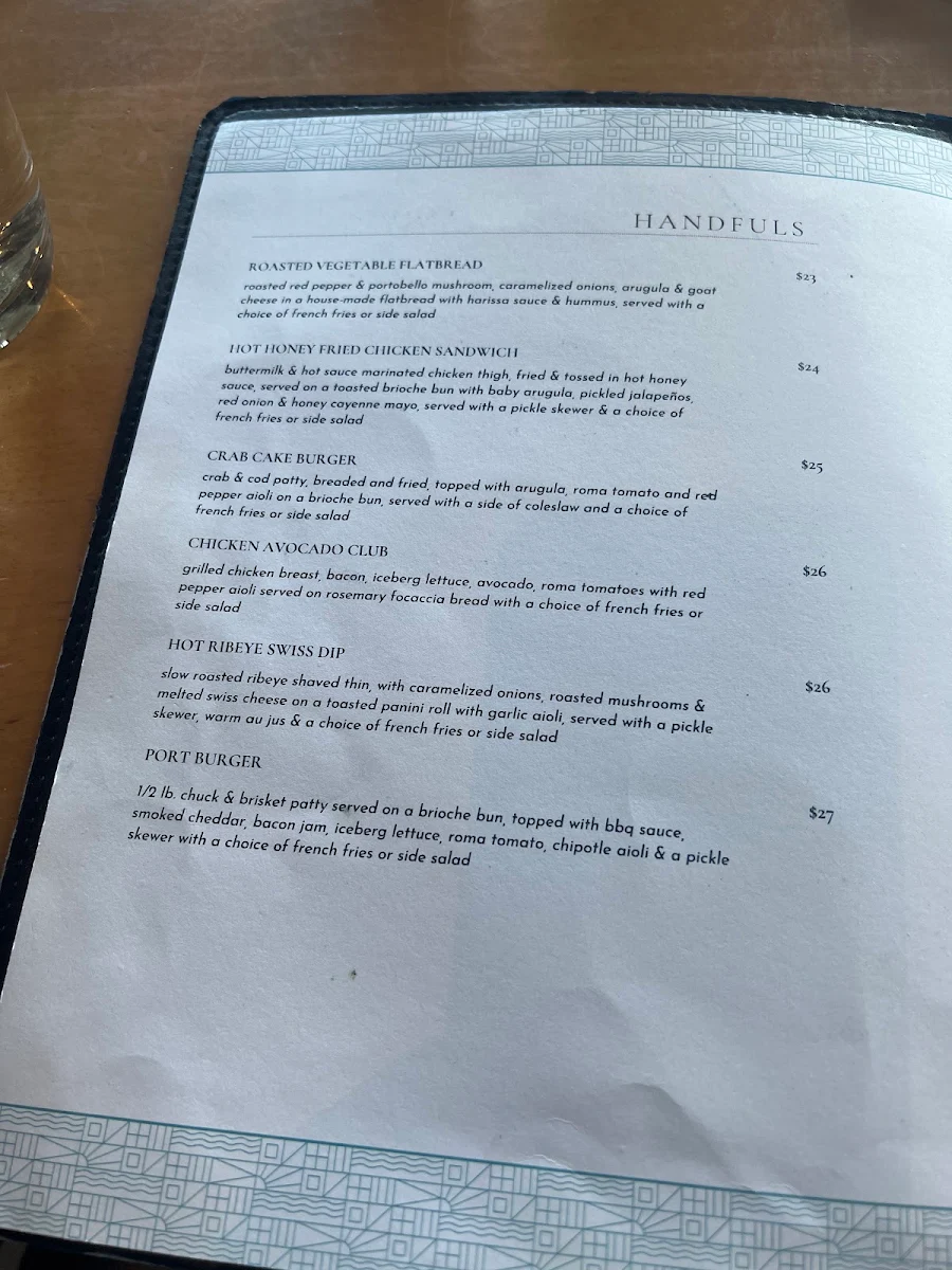 Menu, PORT