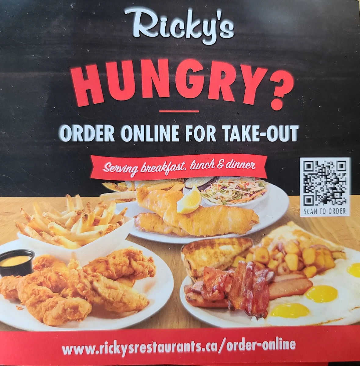Menu, Ricky's All Day Grill - Kingsway