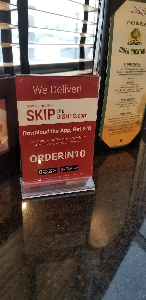 Menu, Ricky's All Day Grill - Kingsway