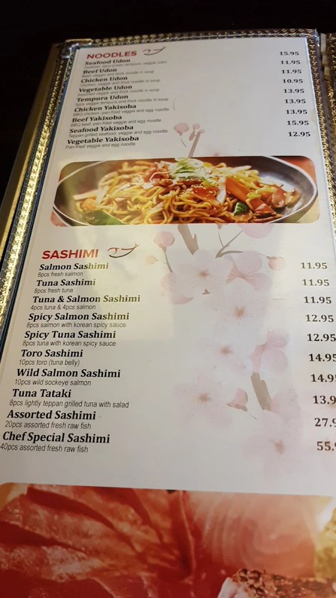 Menu, Vedder Sushi & Japanese Restaurant