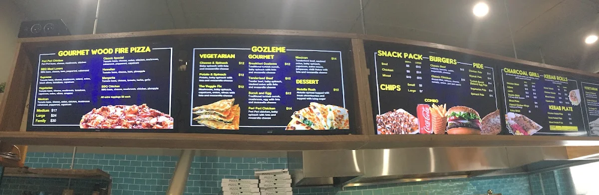 Menu, Fire Dock Kebab Haus