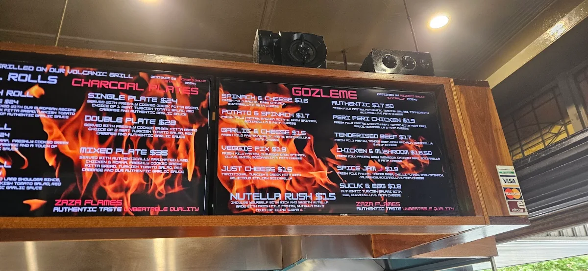 Menu, Fire Dock Kebab Haus