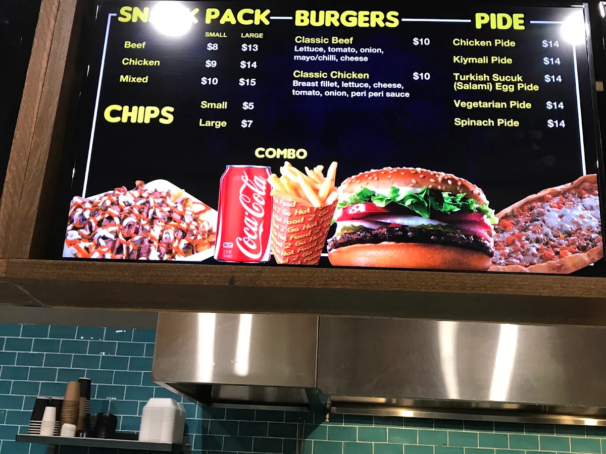 Menu, Fire Dock Kebab Haus