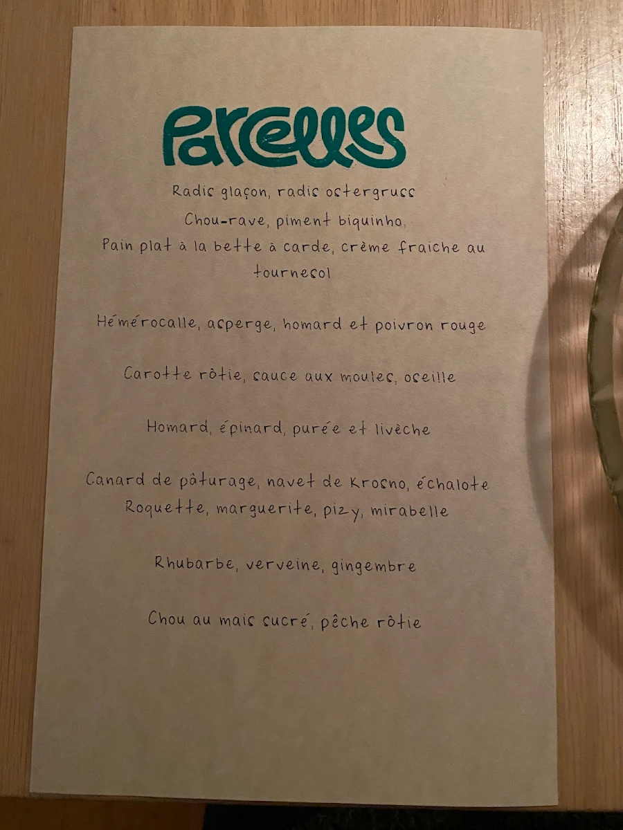 Menu, Parcelles