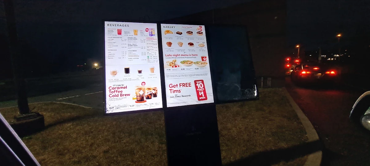 Menu, Tim Hortons