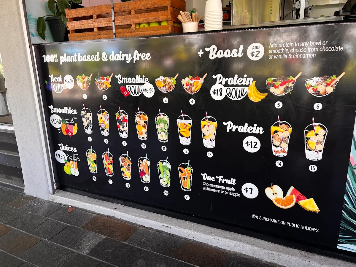 Menu, Crave Cairns