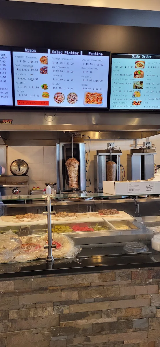 Menu, Shawarma & pizza zone