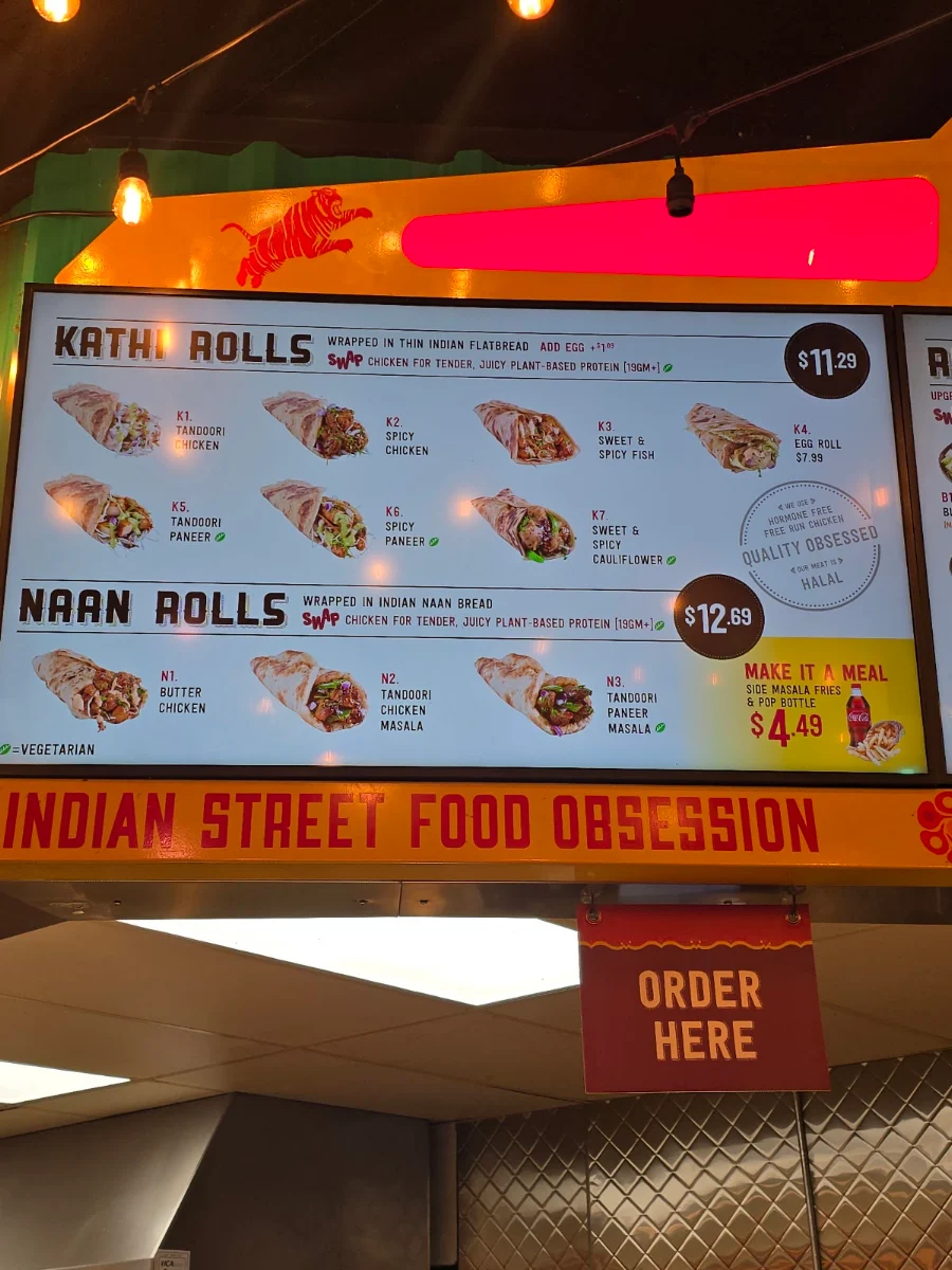 Menu, Chaska Indian Street Food