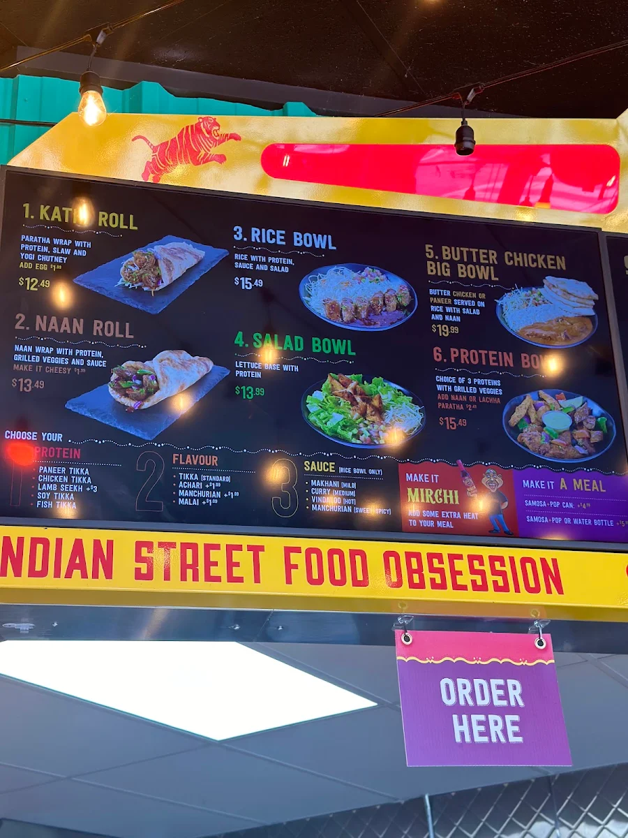 Menu, Chaska Indian Street Food