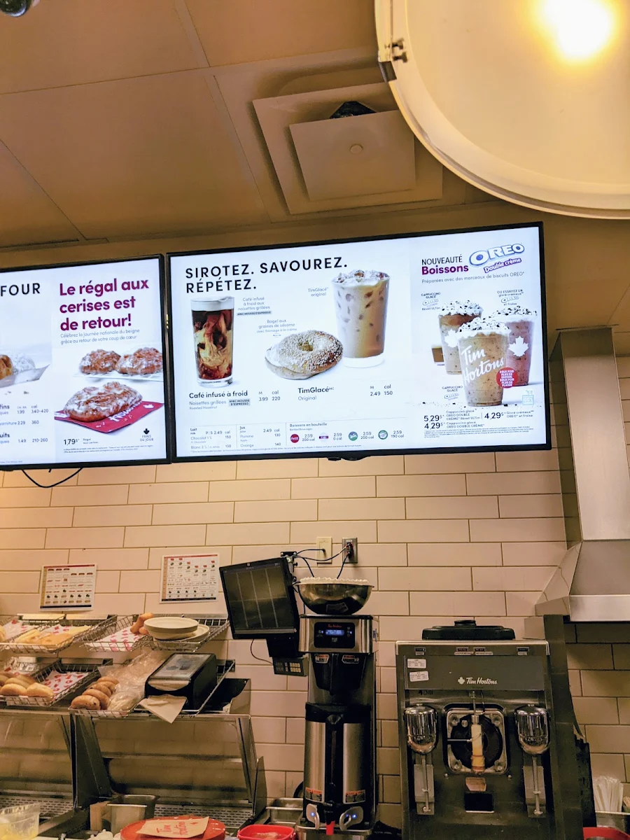 Menu, Tim Hortons