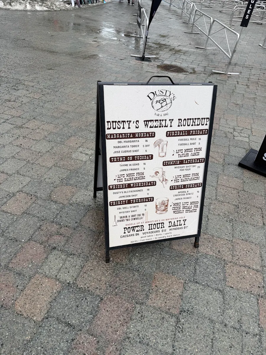 Menu, Dusty's Bar & BBQ