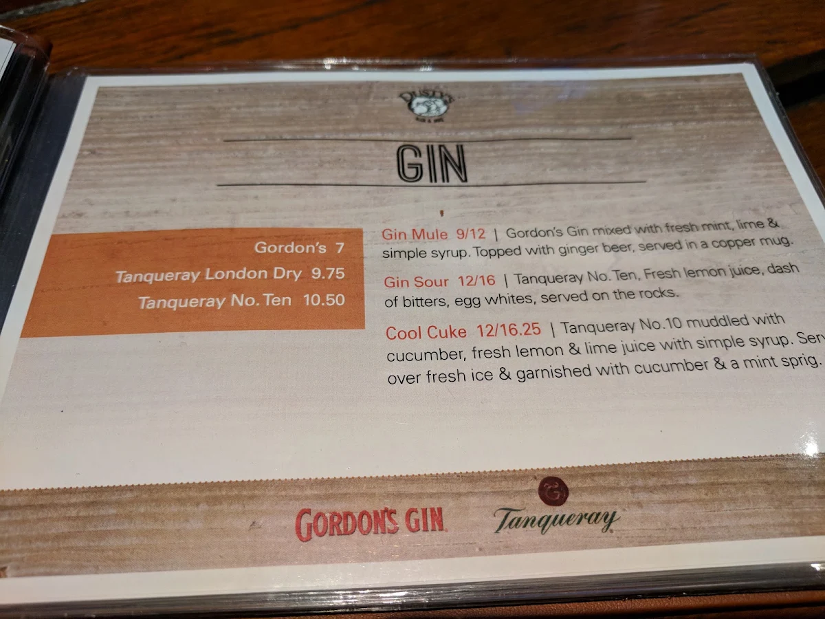 Menu, Dusty's Bar & BBQ