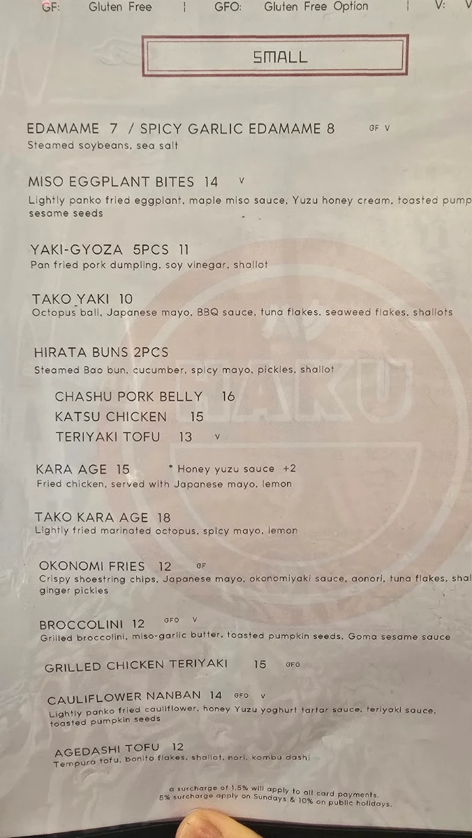 Menu, Haku