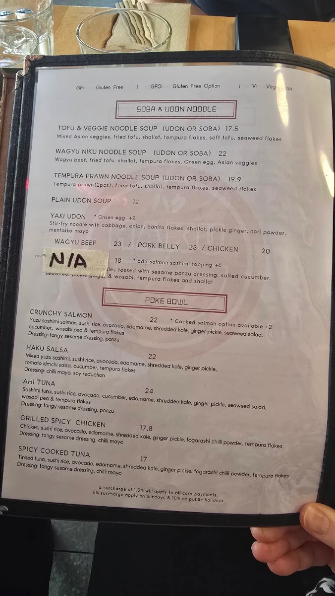 Menu, Haku