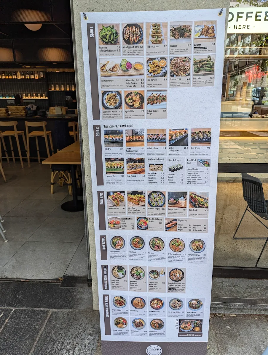 Menu, Haku