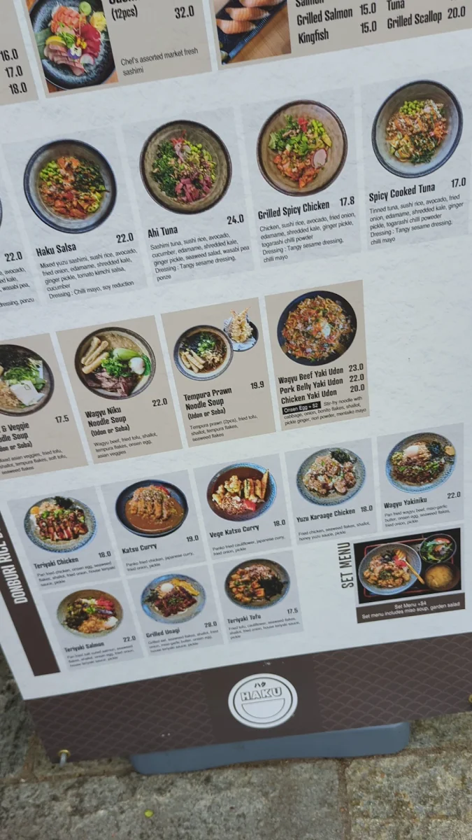 Menu, Haku