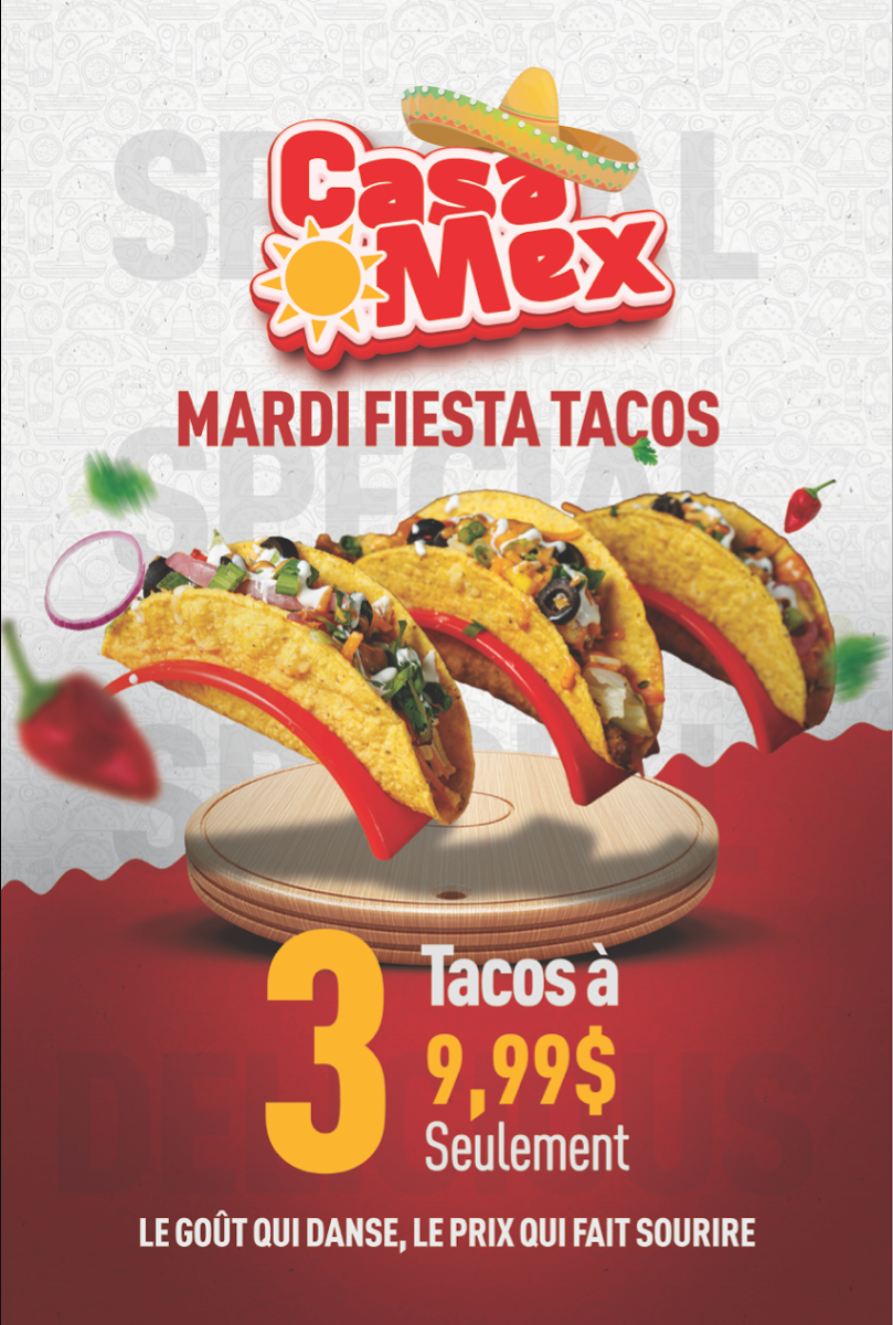 Menu, Casa Mex