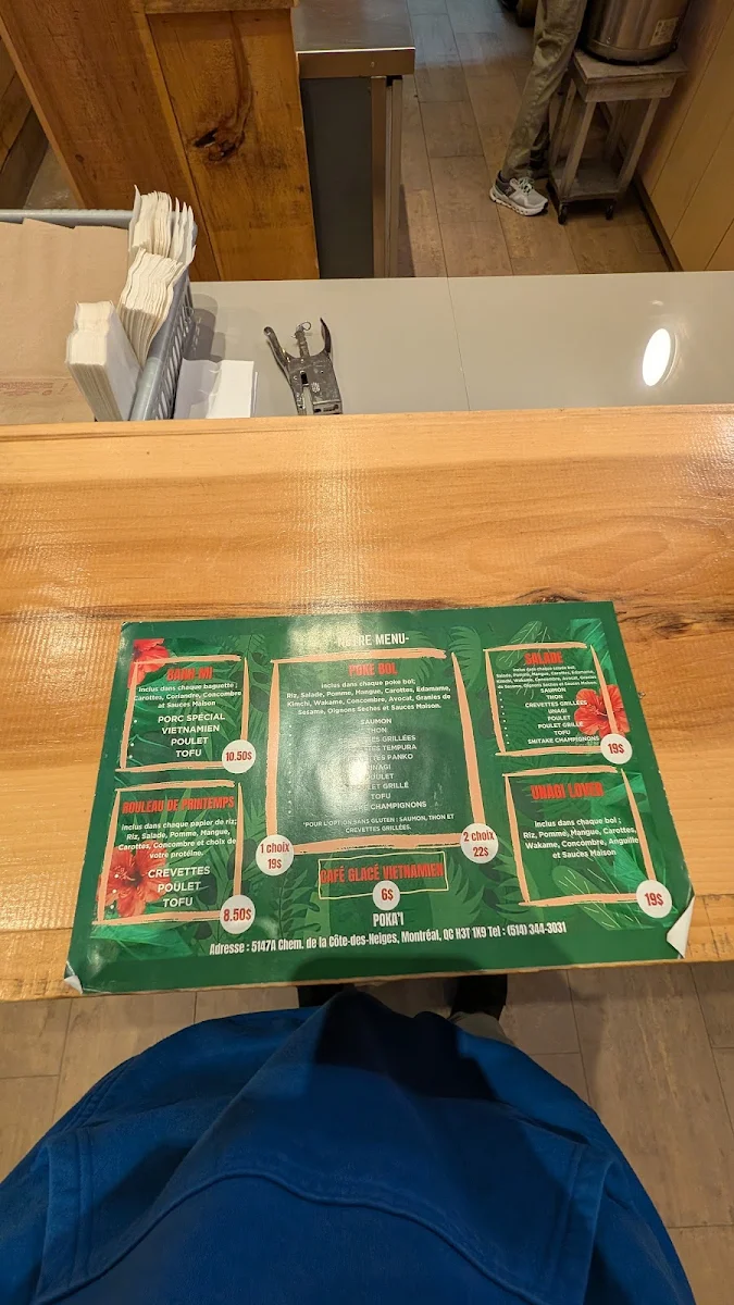 Menu, Pokai