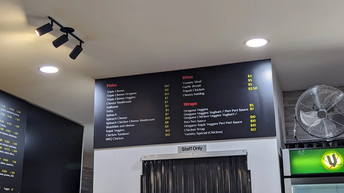 Menu, Yummy Manoush