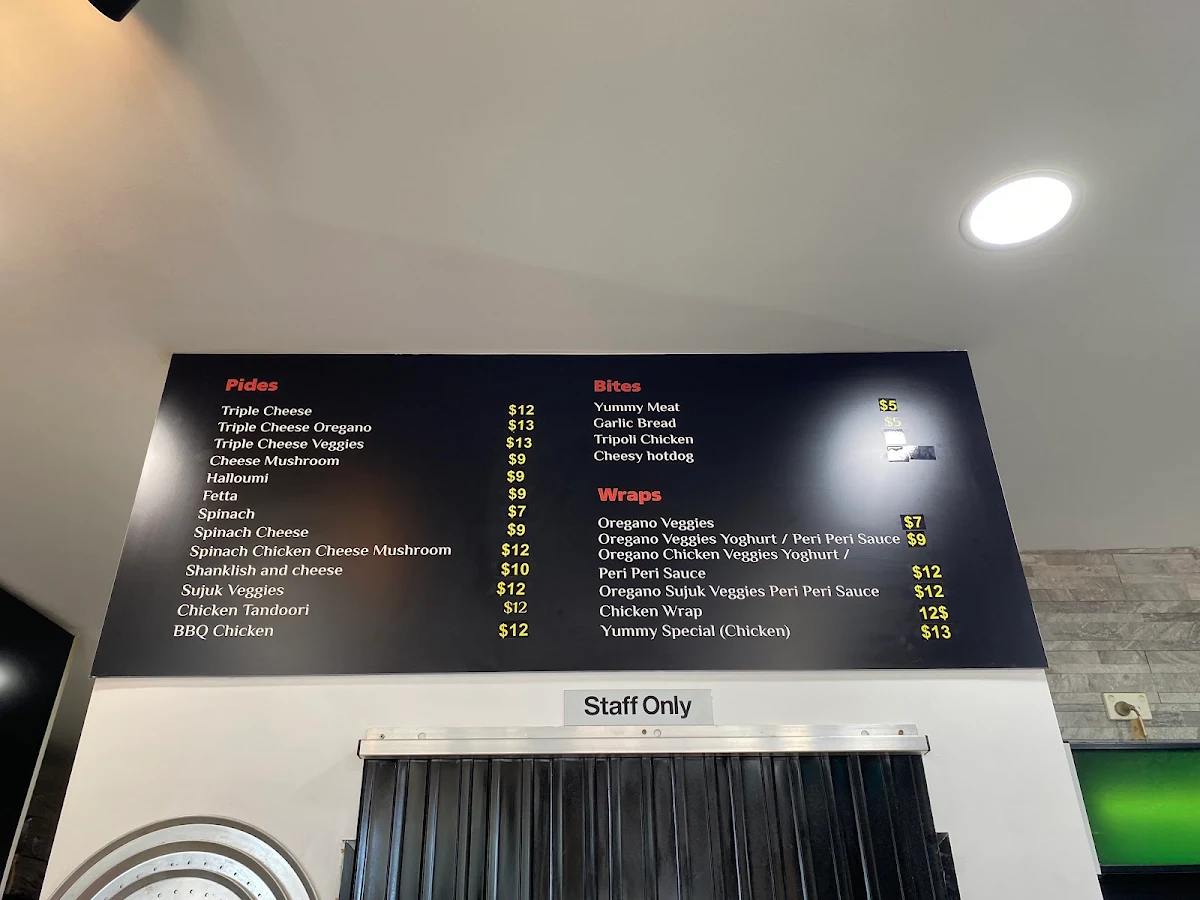 Menu, Yummy Manoush