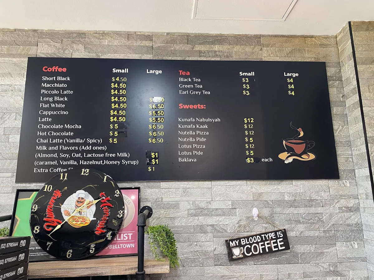 Menu, Yummy Manoush