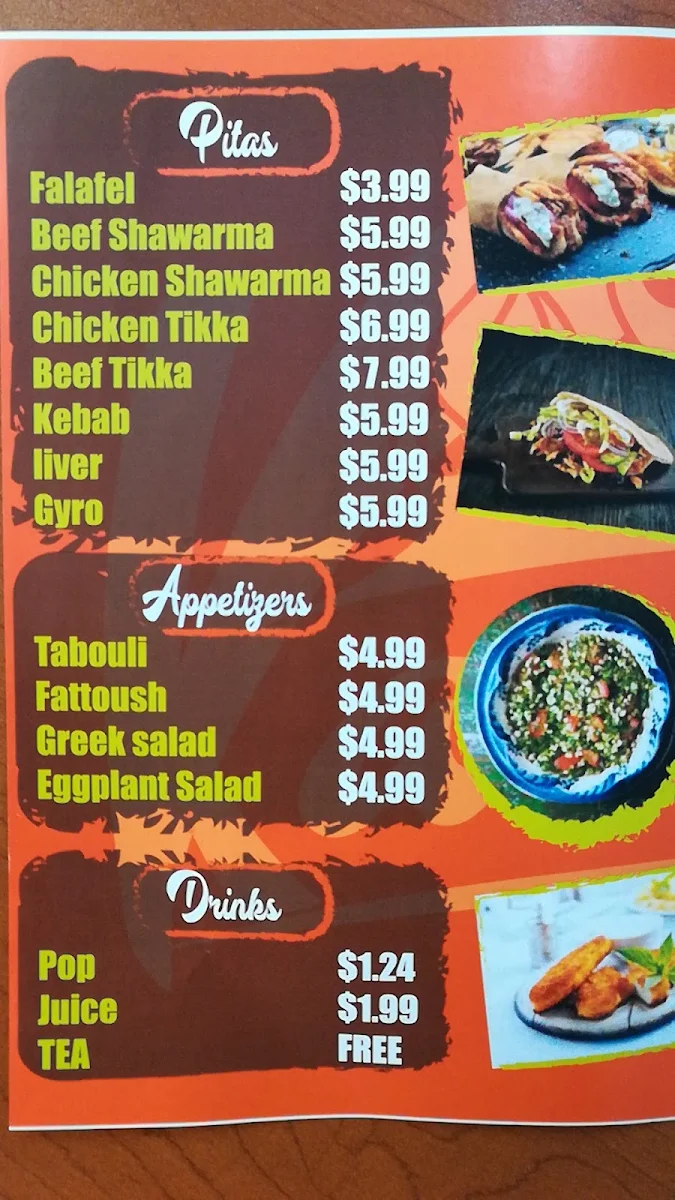 Menu, Karraman Restaurant