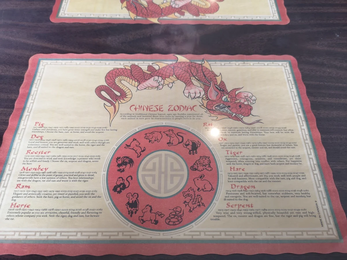 Menu, Ming Ming Chinese Food Restaurant