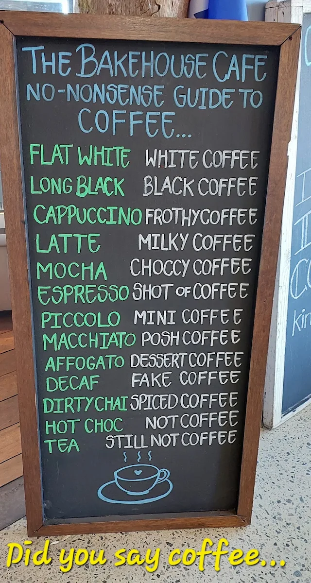 Menu, Capel Bake & Café