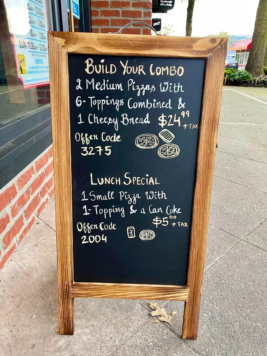 Menu, Domino's Pizza