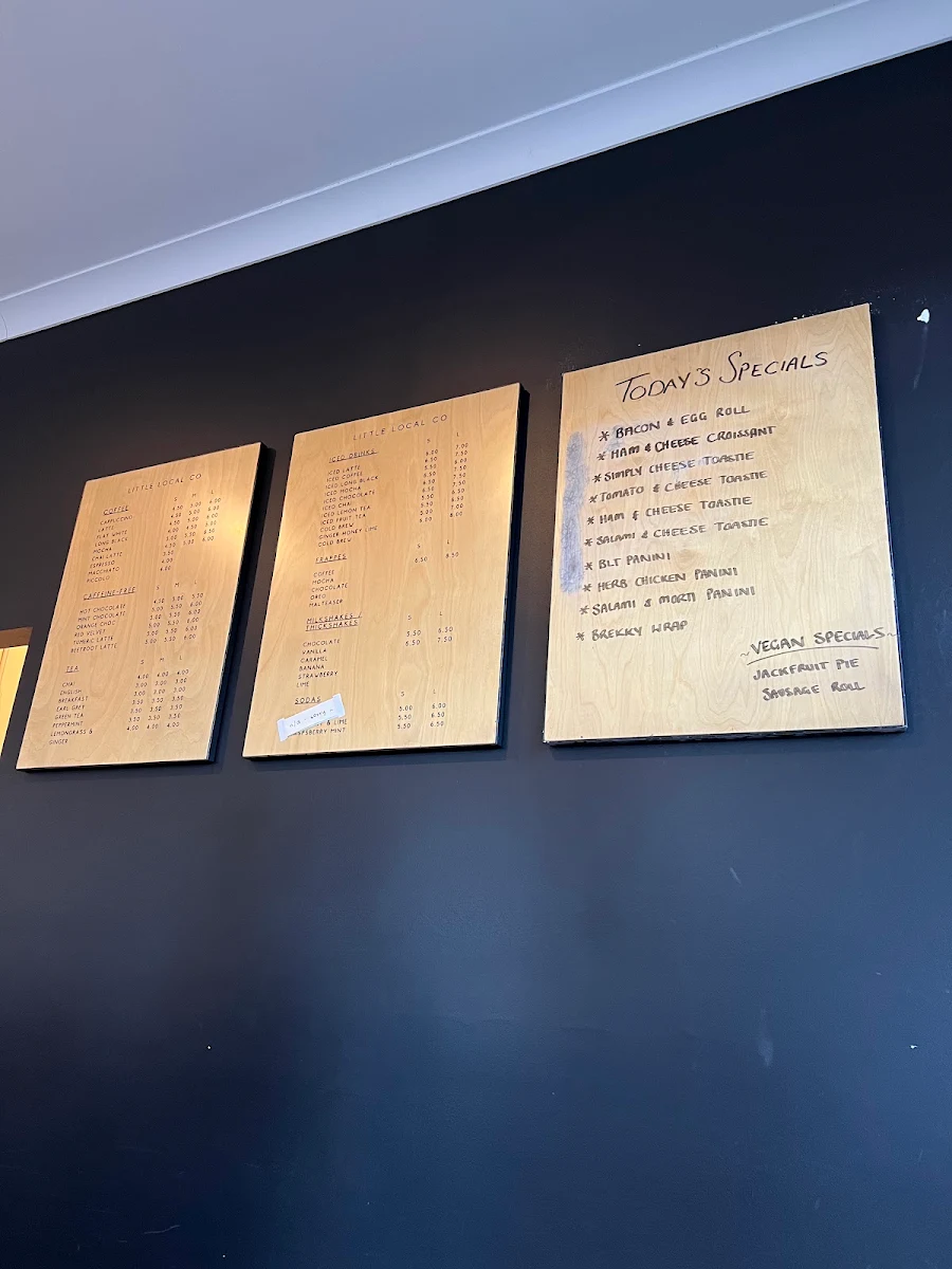 Menu, Little Local Co