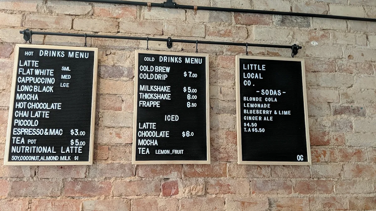 Menu, Little Local Co
