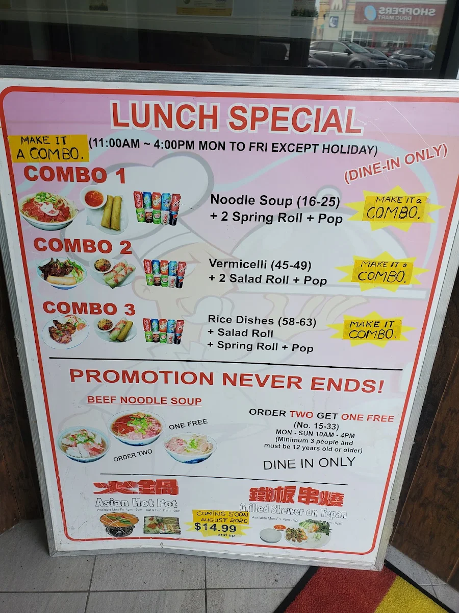 Menu, Vietnam Palace Grill & Noodle House