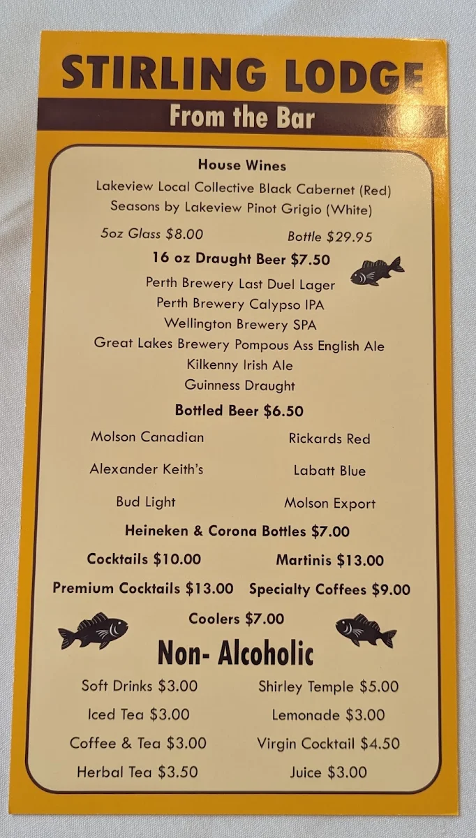 Menu, Post & Beam Restaurant