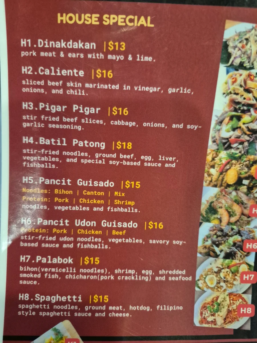 Menu, Kiko's