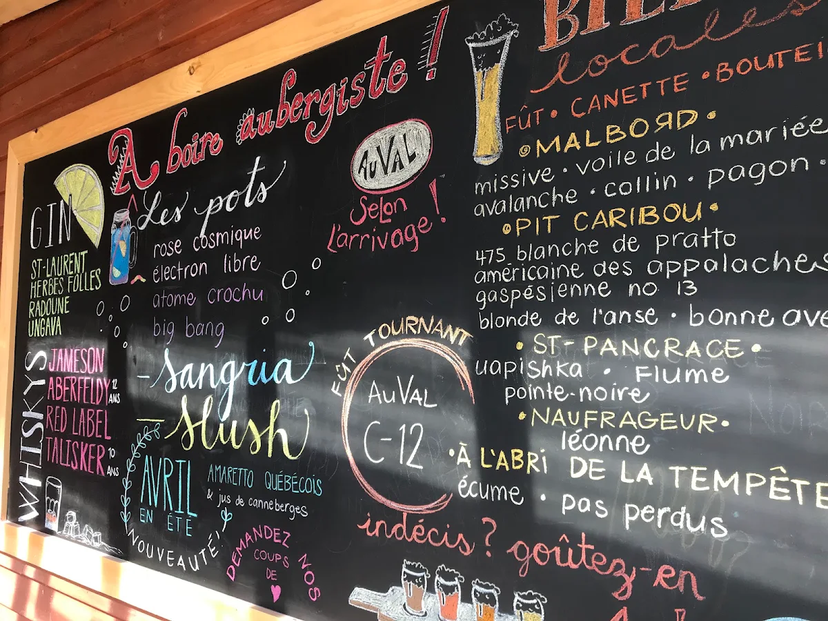Menu, Valmont Plein Air