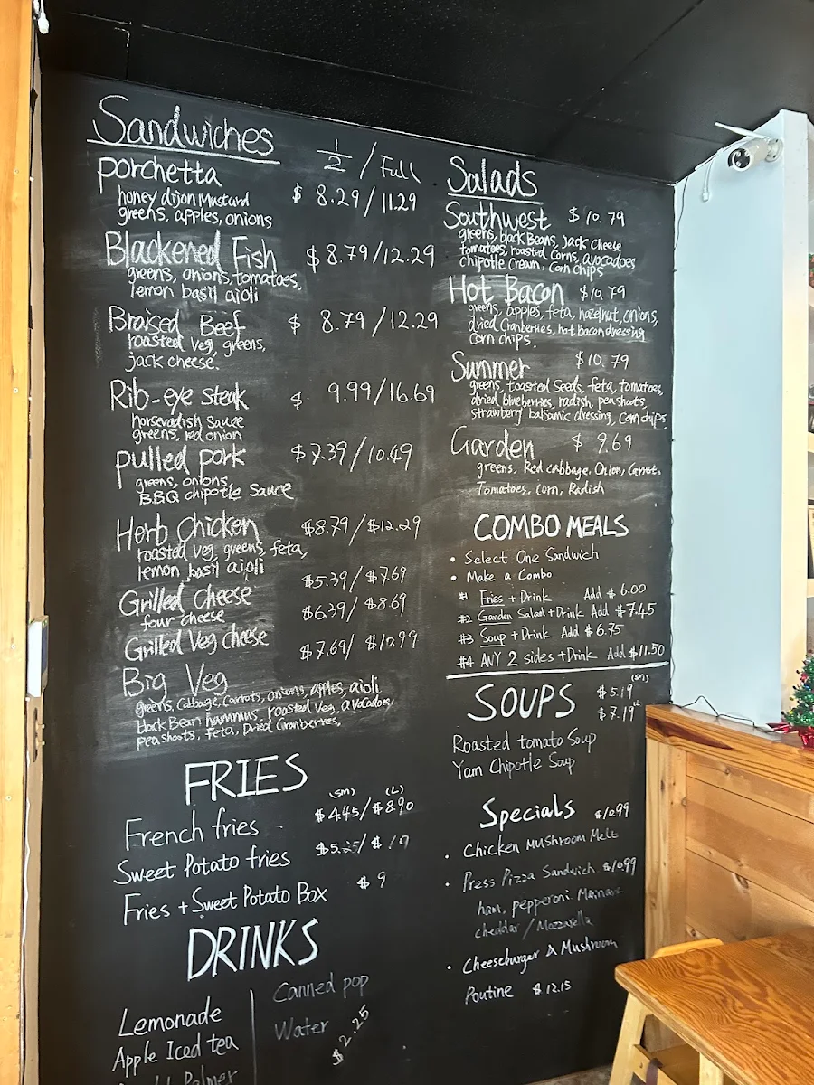 Menu, The Carvery