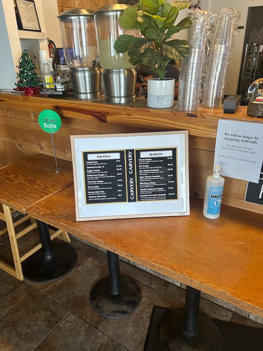 Menu, The Carvery