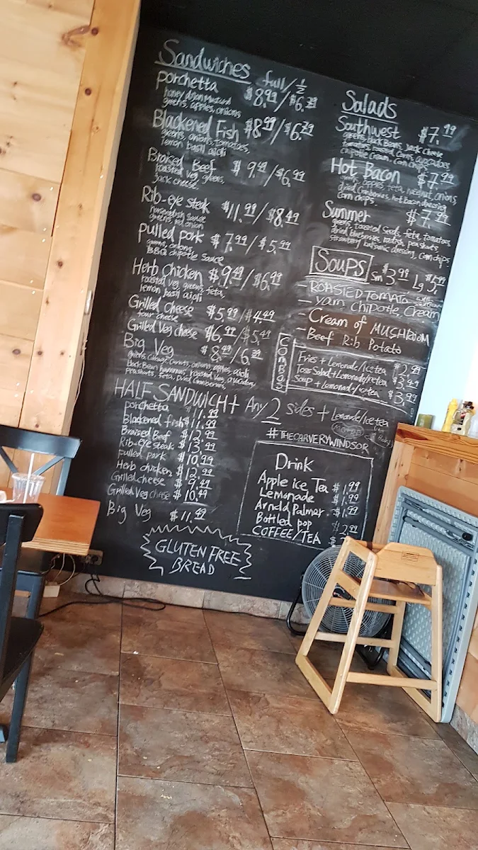 Menu, The Carvery